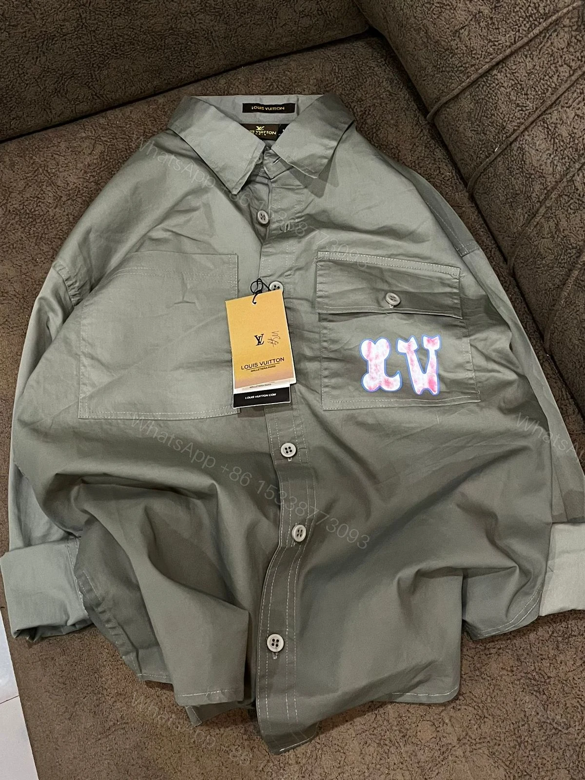 View 3 of FIRST COPY LOUIS VUITTON DROP SHOULDER CARGO STYLE SHIRT
