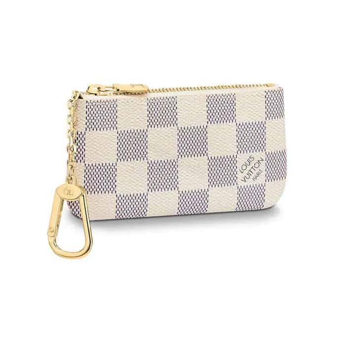 N62659 Louis Vuitton Key Pouch Damier Azur Coated Canvas – RRG052 — view 1