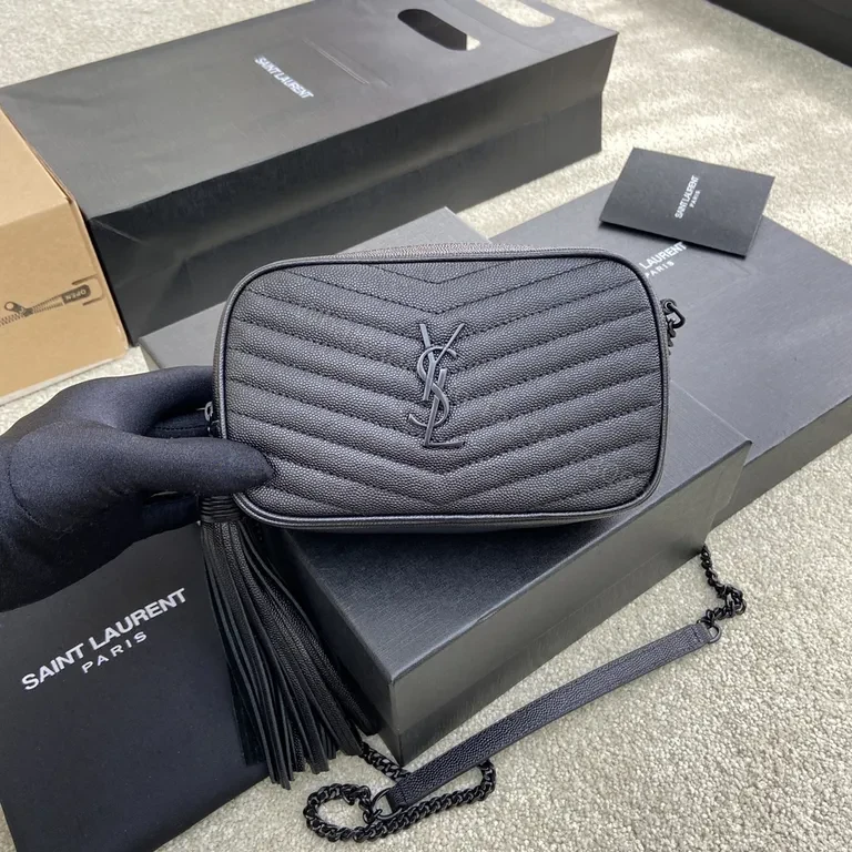 Structured Quilted Calfskin Crossbody â€” YSL Monogram, City-Ready Crossbody Bag — view 1