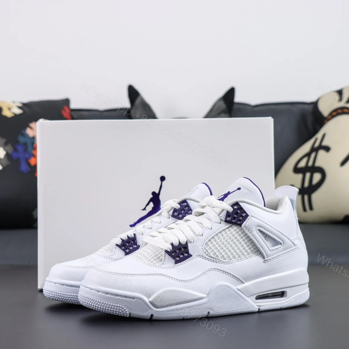 Air Jordan 4 Retro Metallic Purple Reps — view 1