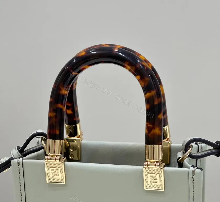 View 9 of Structured Fendi Mini Handbag: Architecture & Luxe Signature Accents