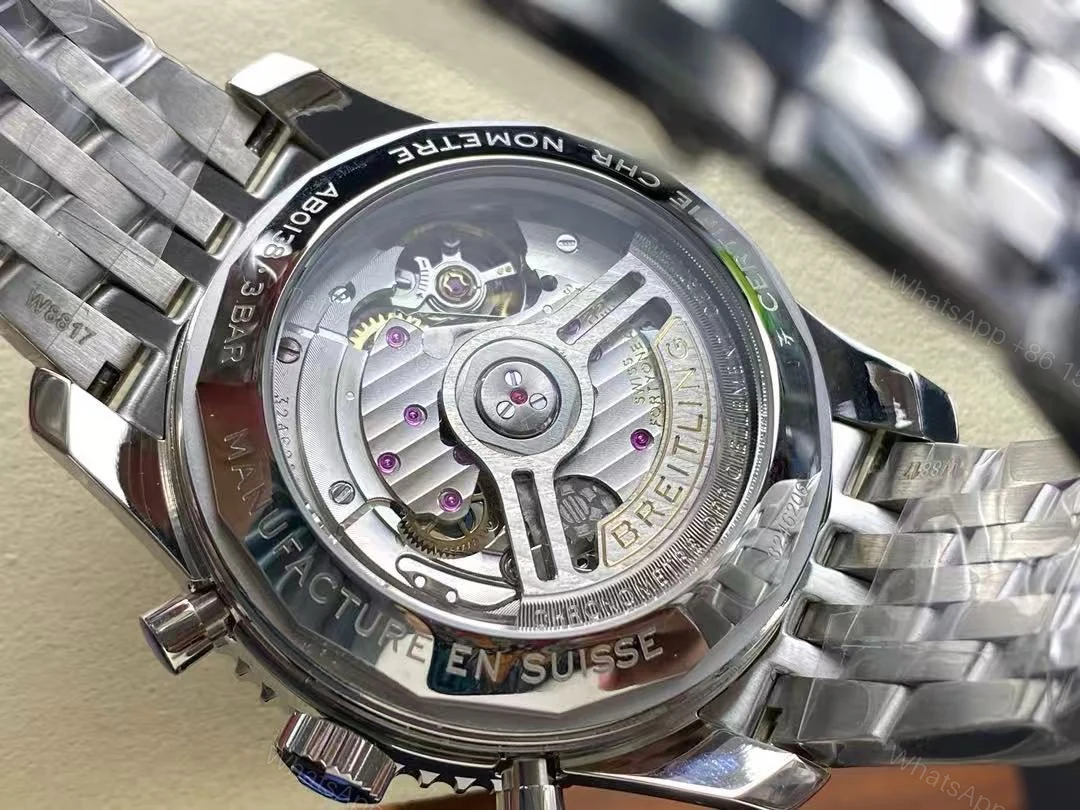 View 9 of Replica Breitling Navitimer Men Automatic Green Stainless Steel Watch AB0137241L1A1