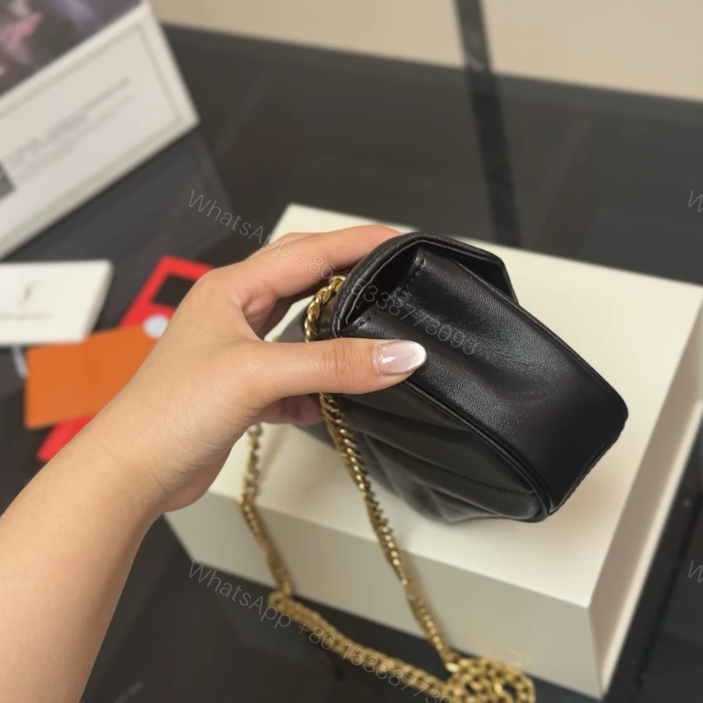View 6 of Saint Laurent Loulou Mini In Matelassé Black 20Cm