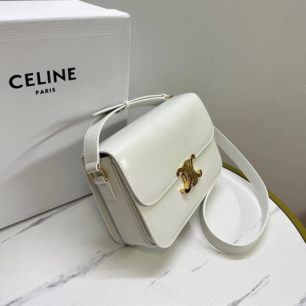 View 3 of CELINE CLASSIQUE TRIOMPHE BAG in shiny calfskin