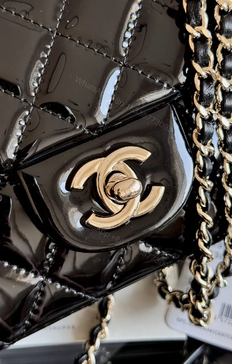 View 9 of Black Velvet Quilted Bag - Chanel-Inspired Flap Handbag