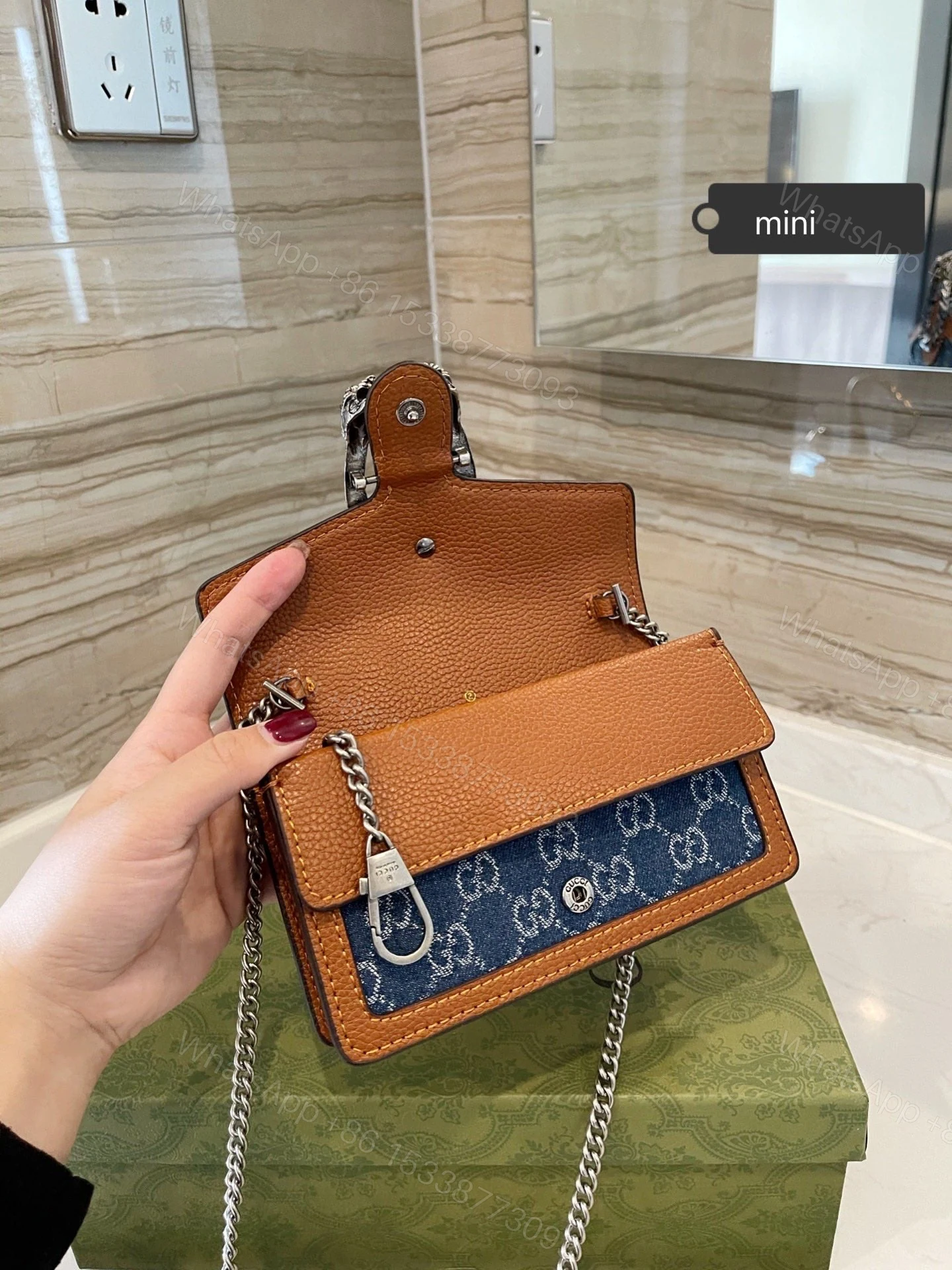 View 4 of GUCCI Dionysus GG Super Mini crossbody Bag
