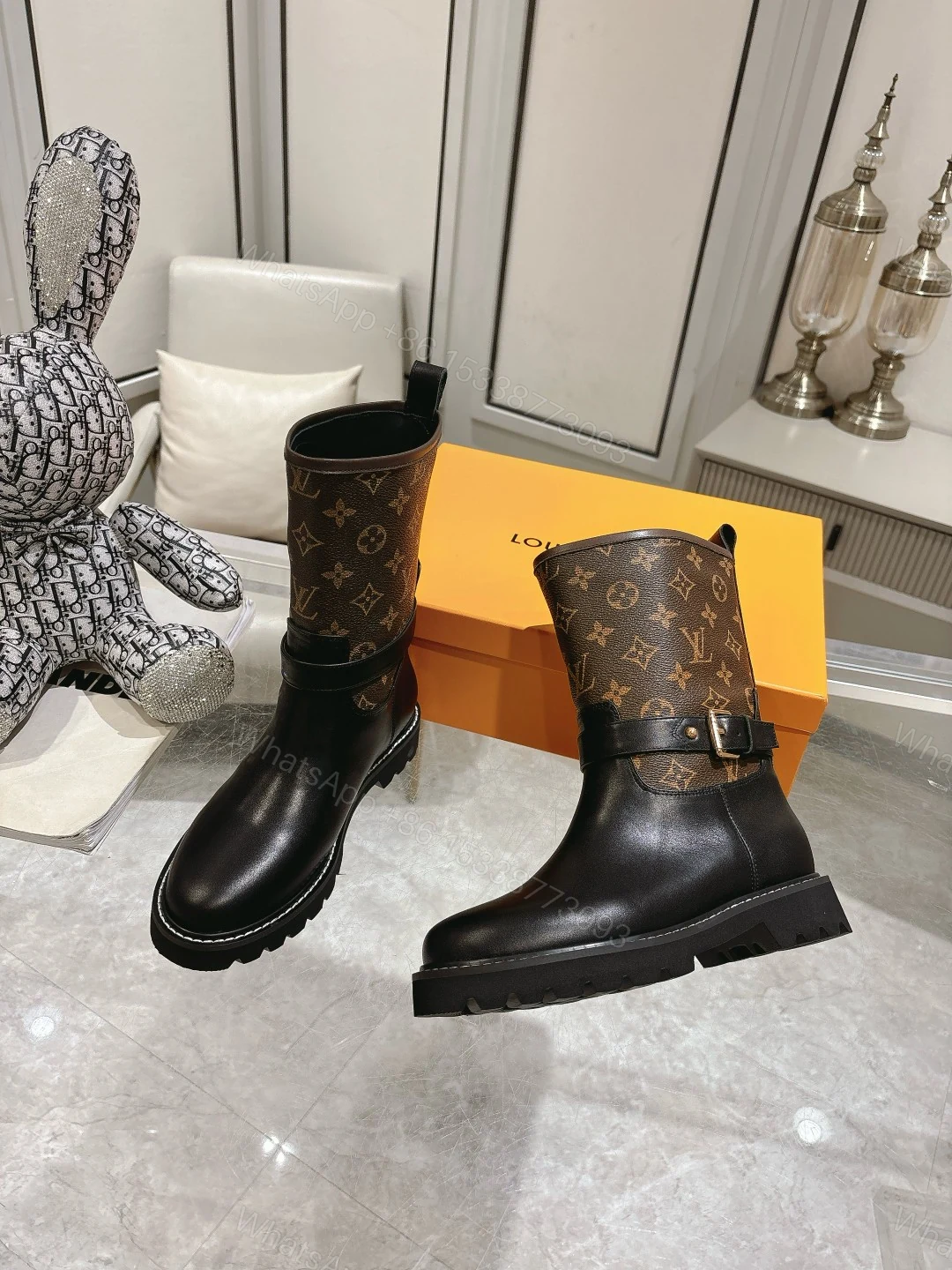 View 4 of LOUIS VUITTON TERRITORY FLAT ANKLE BOOT MONOGRAM BROWN