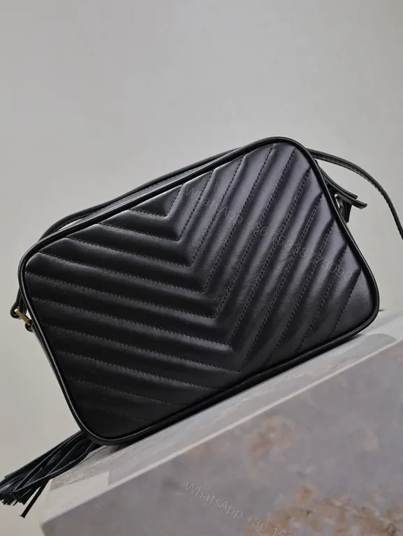 View 6 of Gold Monogram Quilted Crossbody - Luxe, Leather, Compact Bag