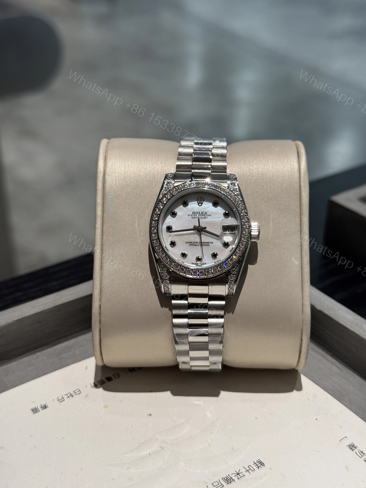 Rolex 一比一 女款 Datejust 白面鑽圈腕錶 優雅氣質風 — view 1