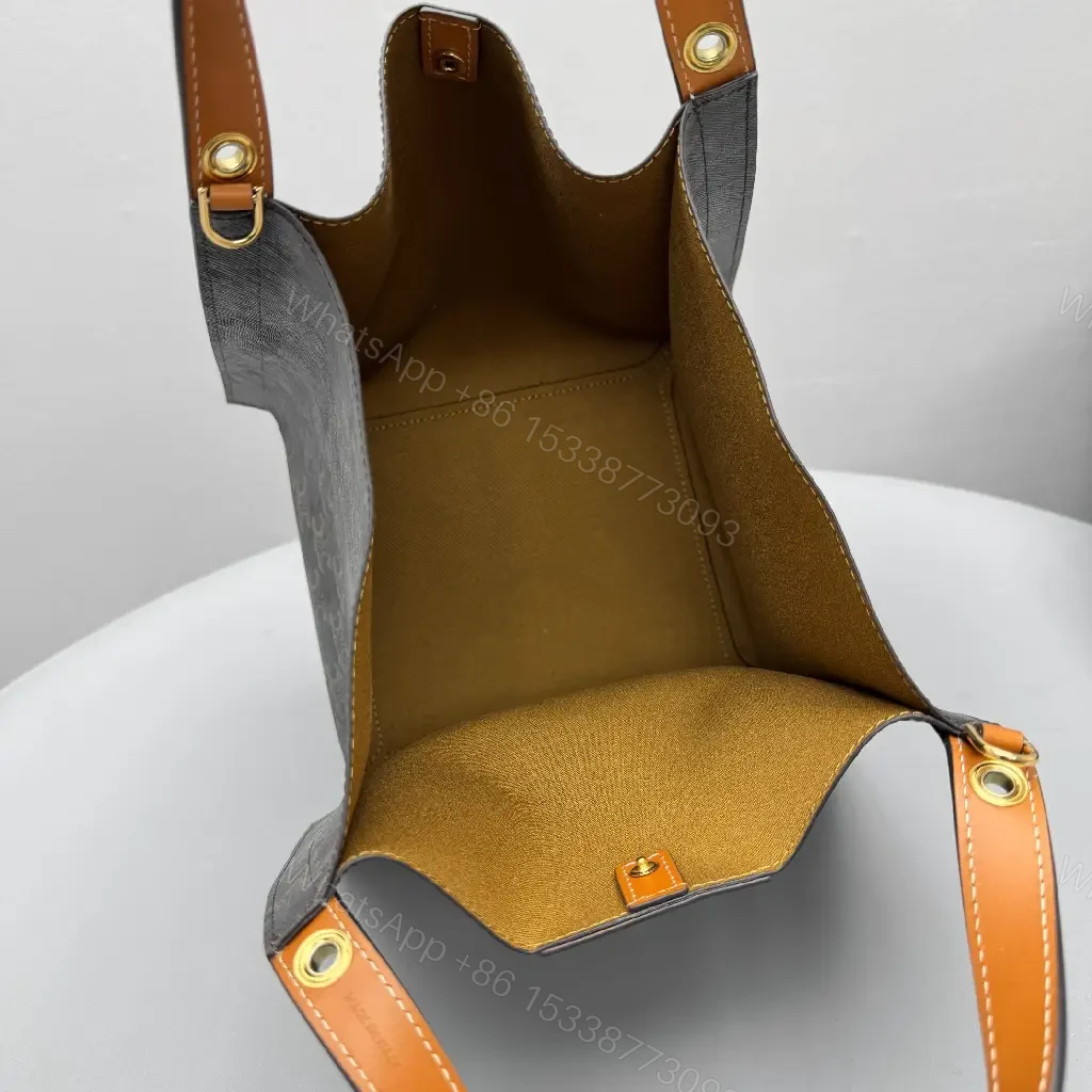 View 8 of Elegant Monogram Tote: Leather Trim, Structured, Everyday Luxe Bag