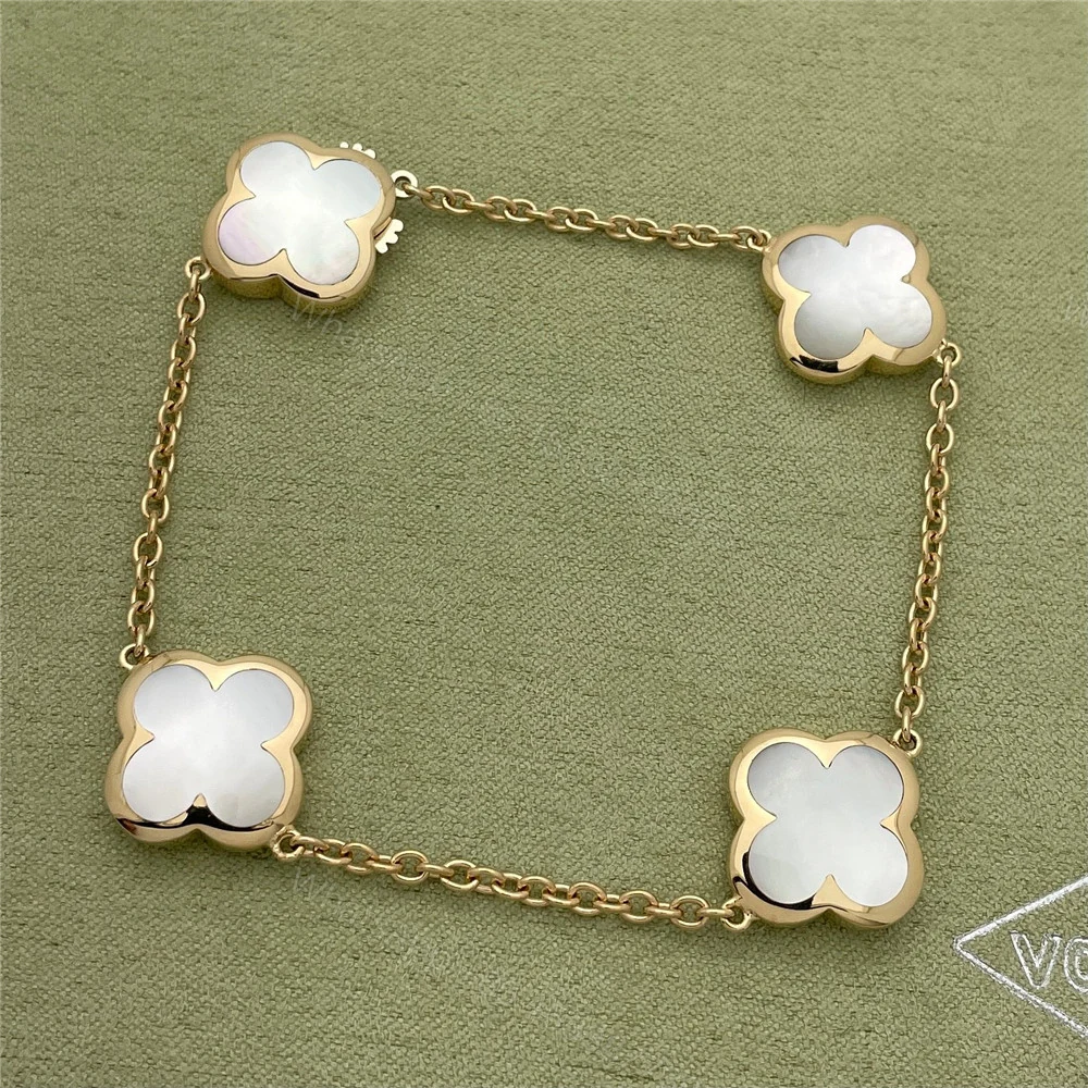 VCA Pure Alhambra bracelet, 4 motifs — view 1