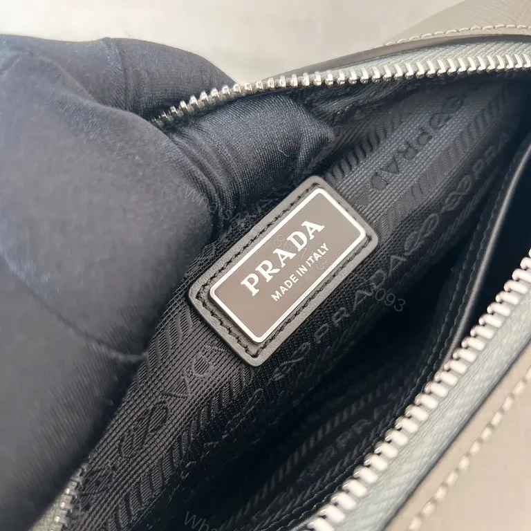 View 4 of Prada Saffiano Compact Luxury Crossbody: Subtle Texture