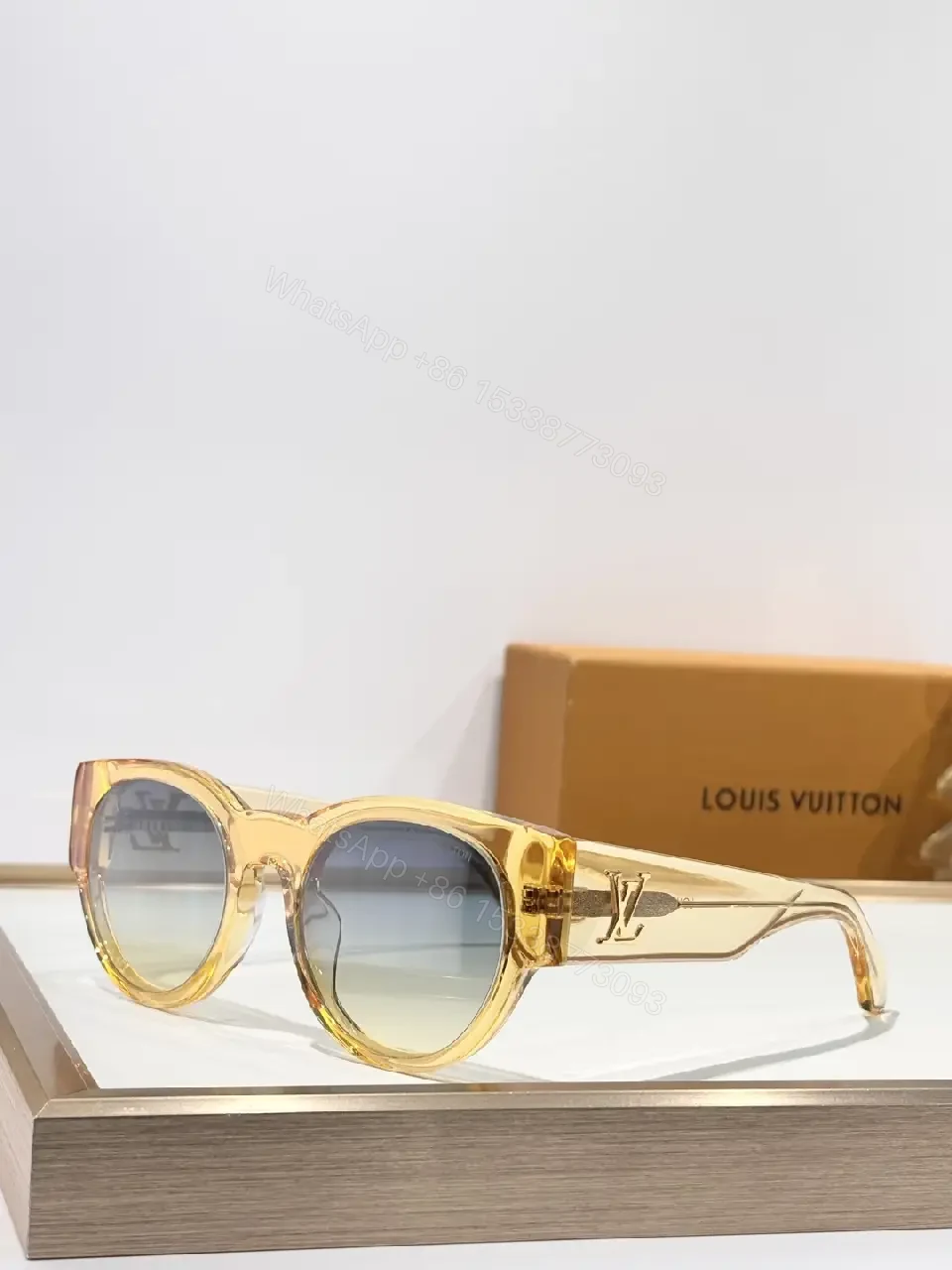 View 9 of Oversized Round Sunglasses with Signature Accents, Black