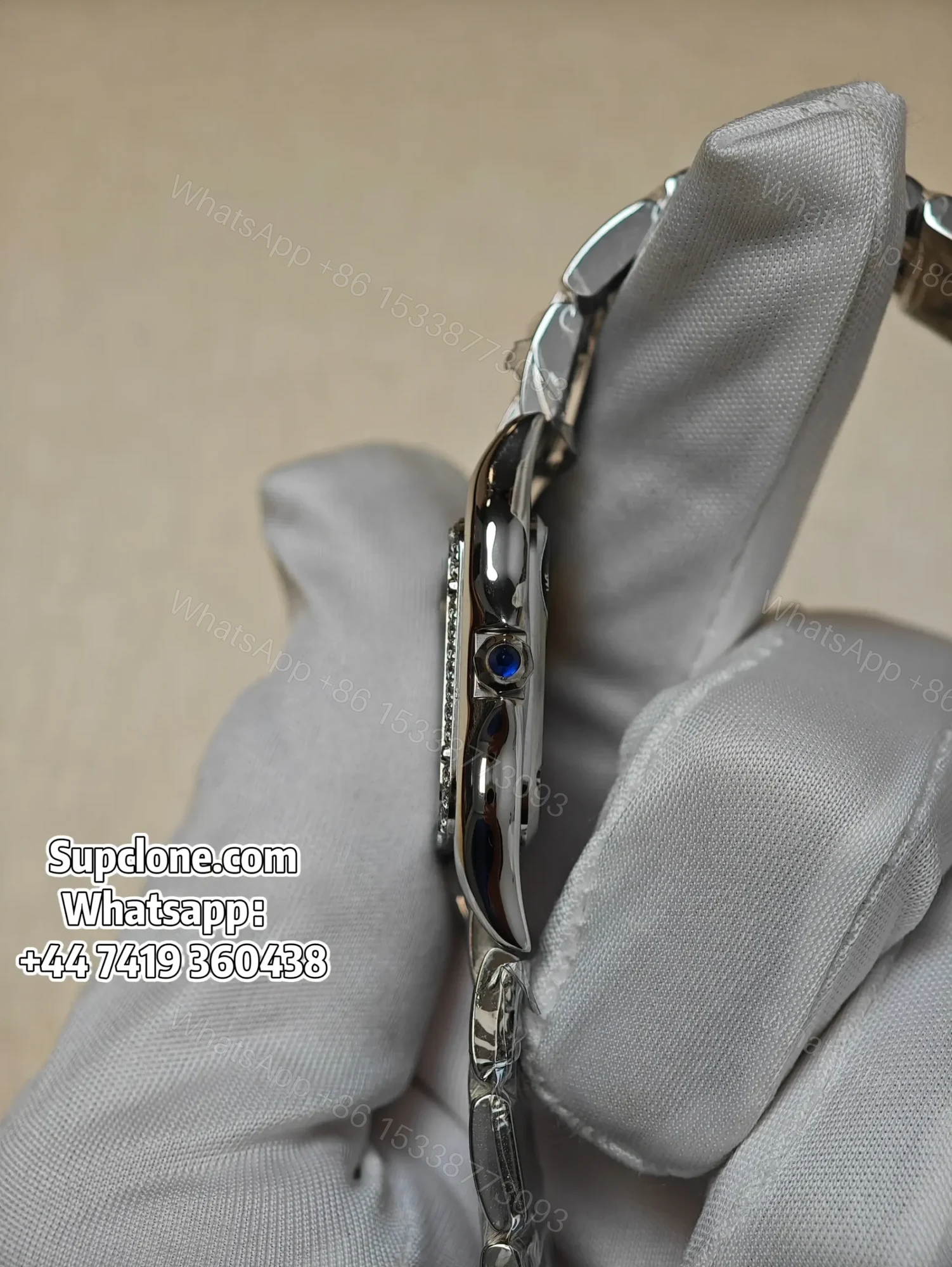 View 7 of Cartier Panthere W4PN0016 30×23mm Super Clone Quartz Steel Watch