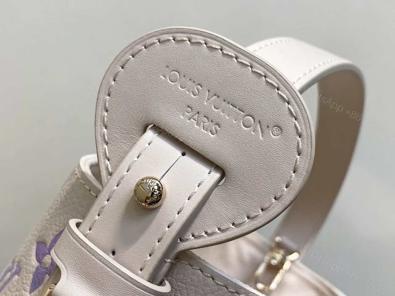 View 8 of Pastel Monogram Bucket Bag: Lux Everyday Elegance