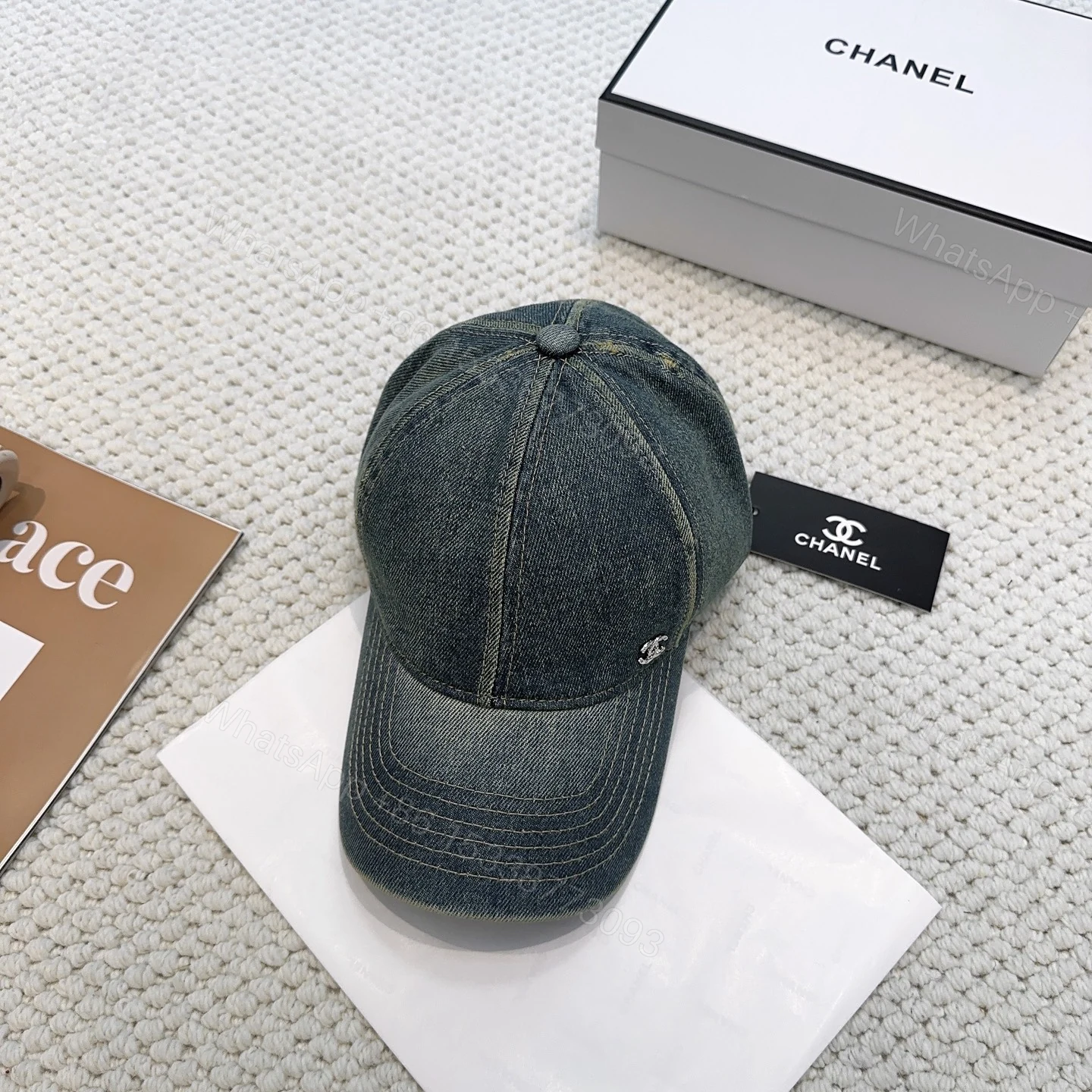 Chanel原單牛仔棒球帽男女款復古水洗風刺繡Logo百搭款 — view 1