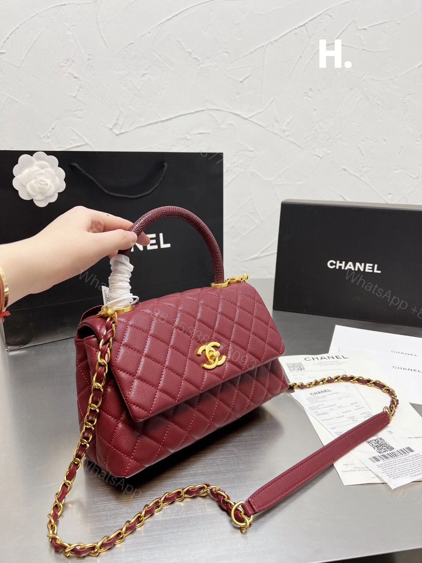 View 5 of Chanel Medium Coco Handle Bag