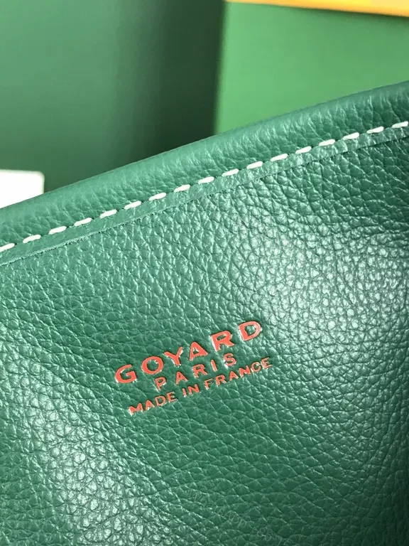 View 8 of Structured Luxe Green Tote Set: Monogrammed Top-Handle Duo