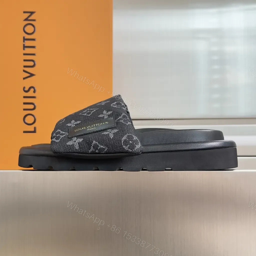 View 7 of Monogram-Print Slide Sandals with Signature Comfort
