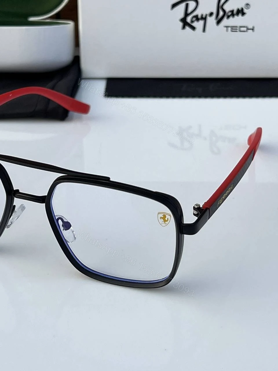 View 5 of First Copy Rayban 8830 Black Plano Sunglasses