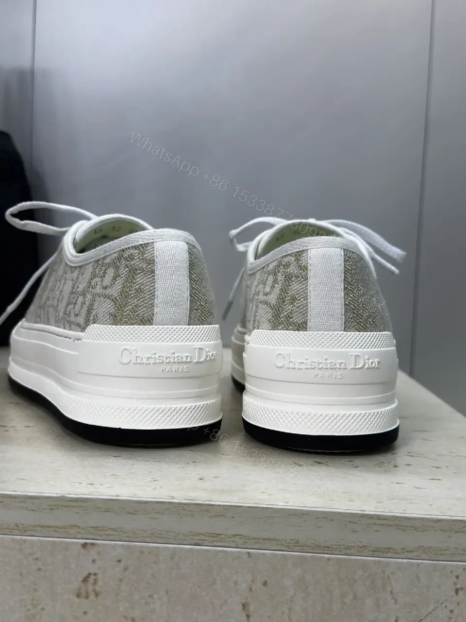 View 5 of Beige Denim Sneakers with White Toe Cap, Lightweight Forever Fashion