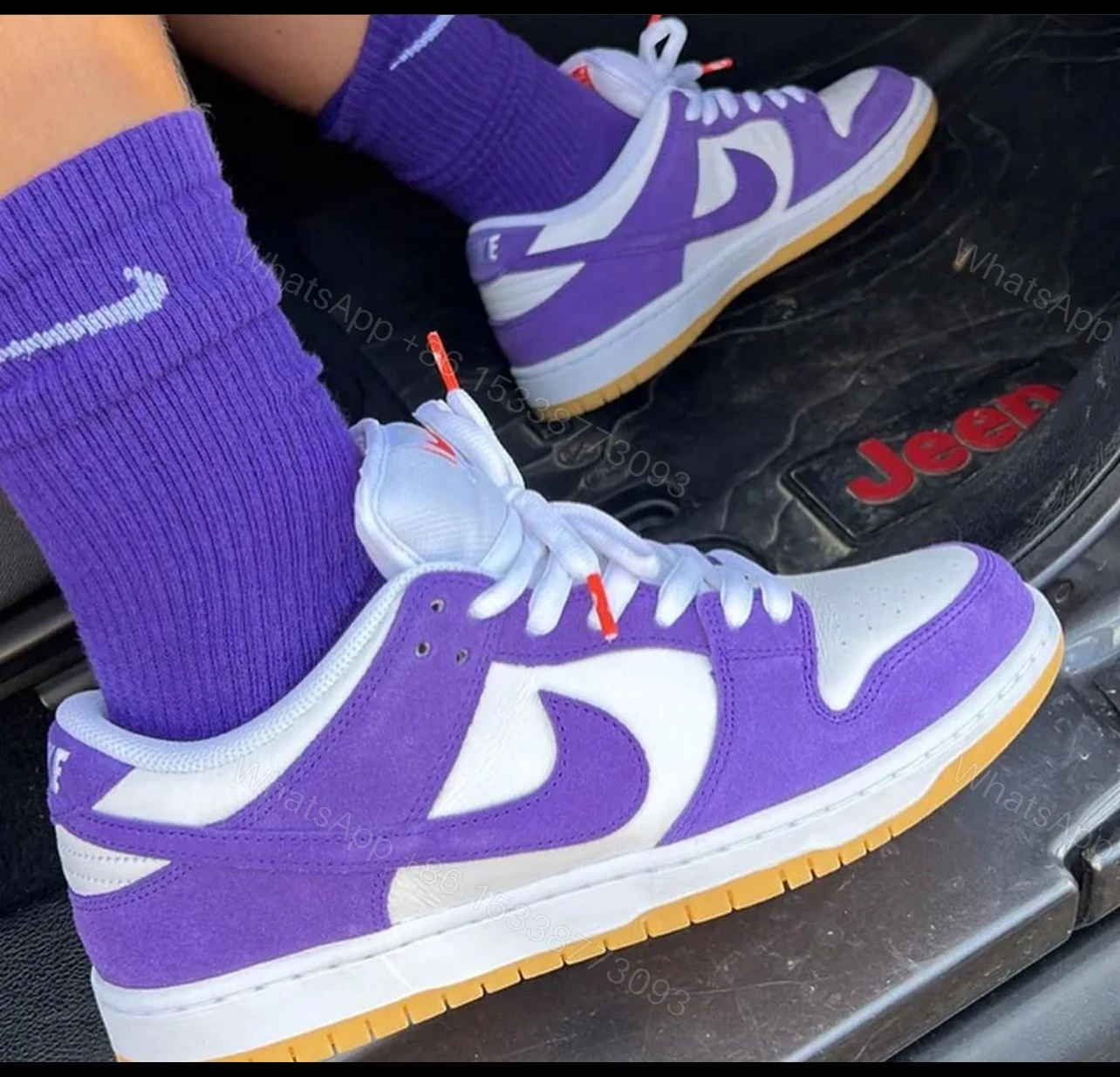 FIRST COPY Nike SB Dunk Low Purple Suede For Women — view 1