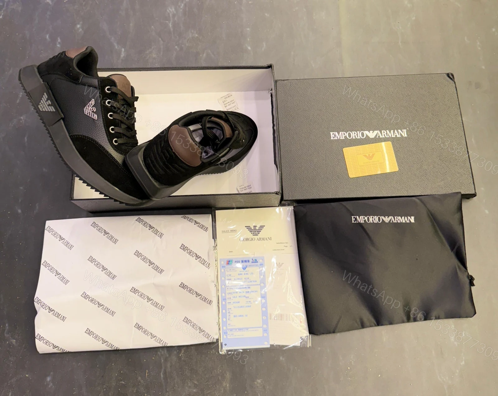 View 2 of FIRST COPY Emporio Armani Black Sneaker