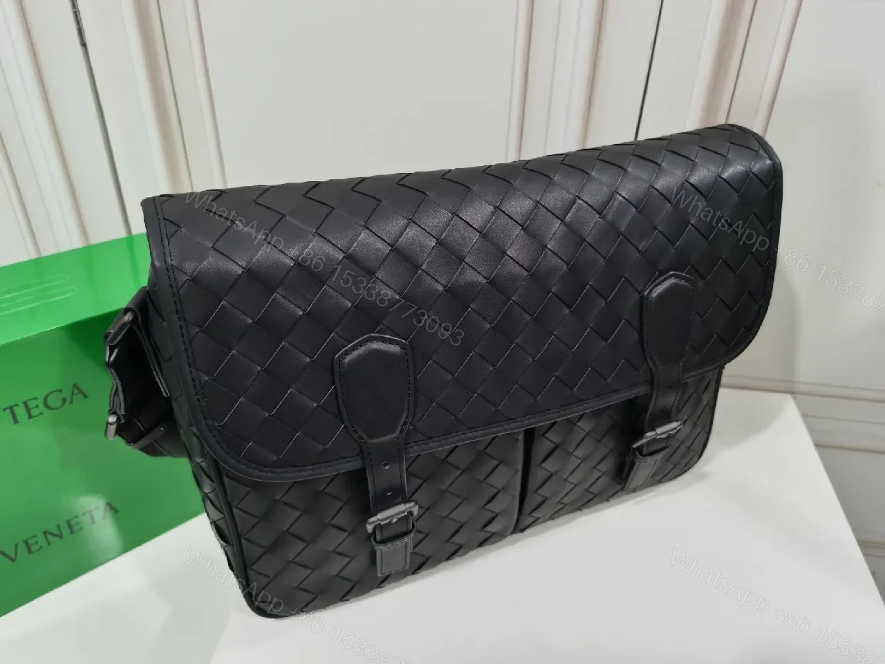 View 2 of Refined Weave Messenger Bag: Modern Texture, Everyday Versatility