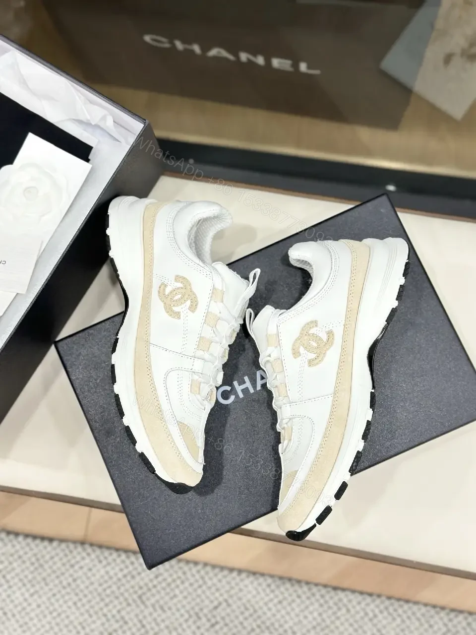 View 6 of Casual Luxe Sneakers: Off-White, Leather & Suede Comfort