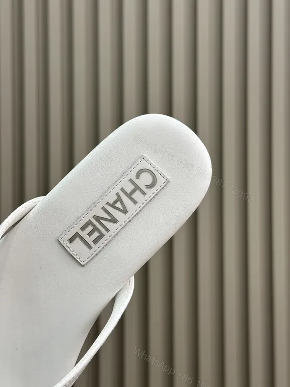 View 5 of White Chanel-Style Flip-Flops: Luxe Comfort Sandals