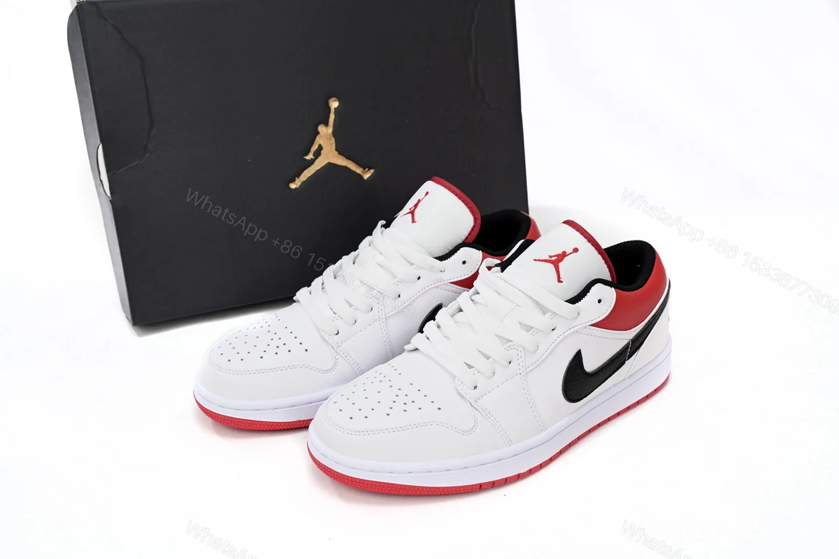 Air Jordan aj1 Low White Red Chicago 553558-118 — view 2
