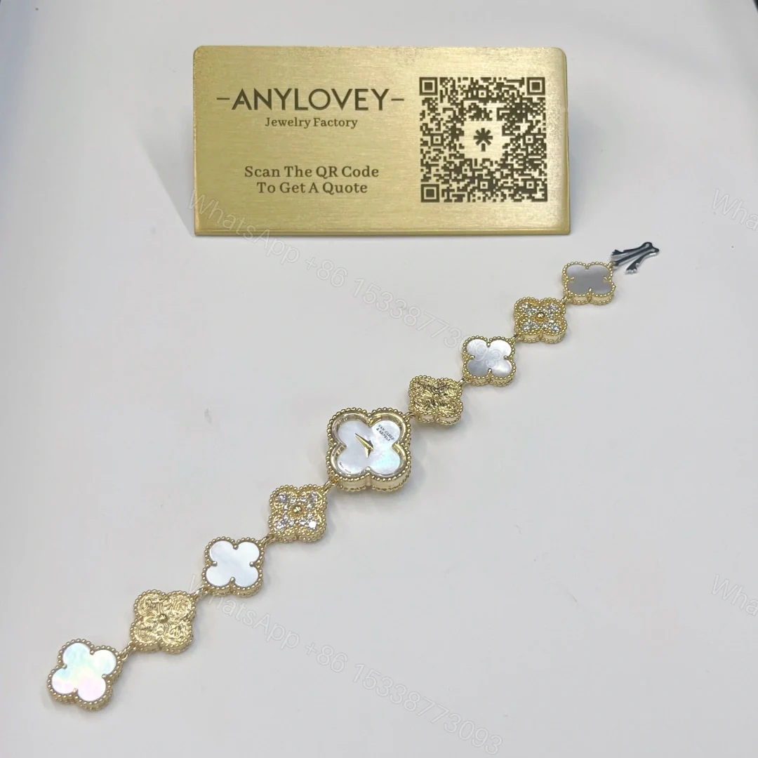 18K Solid Gold Van Cleef Alhambra Sweet Alhambra Watch 22.7 mm VCARO8SG00 — view 1