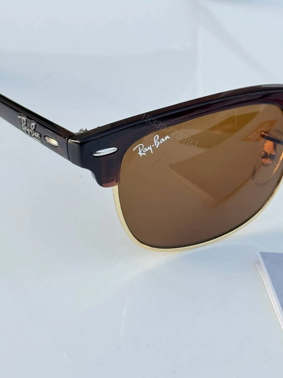 View 5 of First Copy RayBan 3016 Brown Gold Premium Sunglasses Luxury Fashion Eyewear