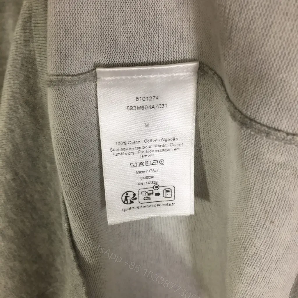 View 7 of Gray Cotton Oversized Dior Logo T-Shirt