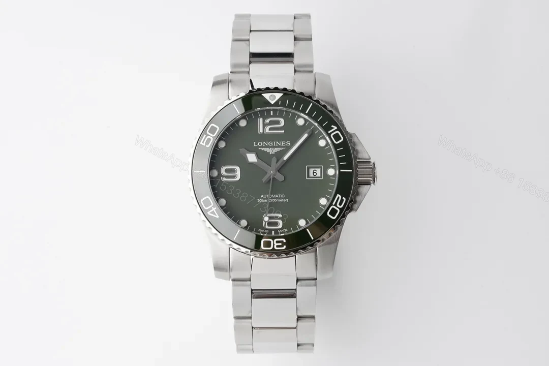 Longines Conquest Green Dial Automatic Stainless Steel Watch — view 1