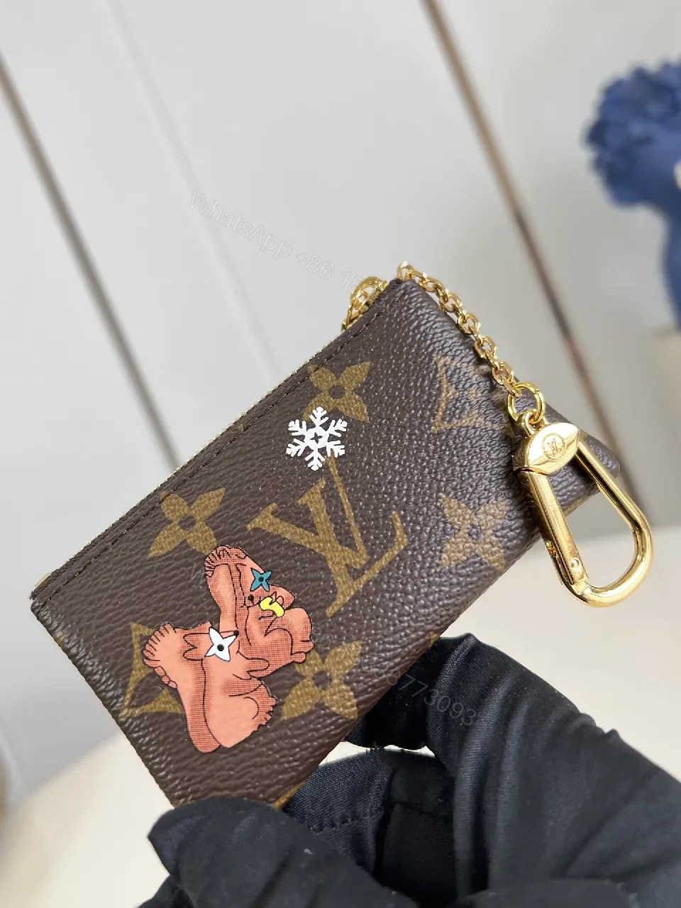 View 3 of Colorful Monogram Card Wallet: Compact Luxury with Playful Art