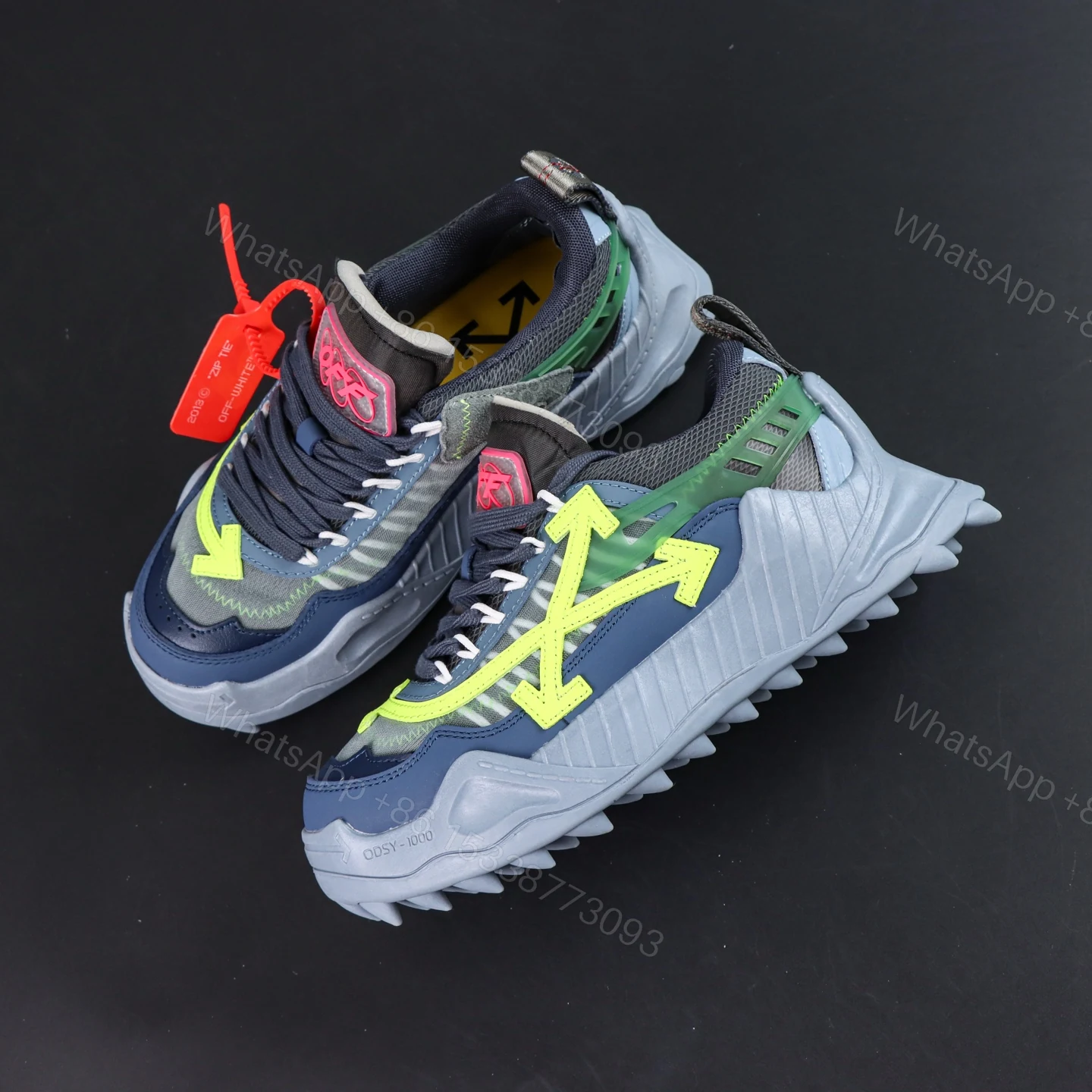 View 7 of Off White ODSY 1000 Yellow Blue Reps