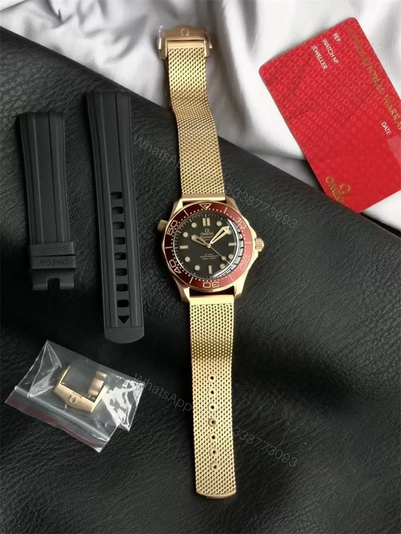View 8 of Replica Omega Seamaster 007 Burgundy Watch Super Clone