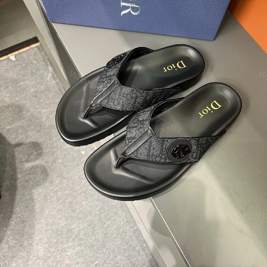Black Leather Sandals, Jacquard Straps, Minimalist, Cushioned Footbed, Sandals — view 1