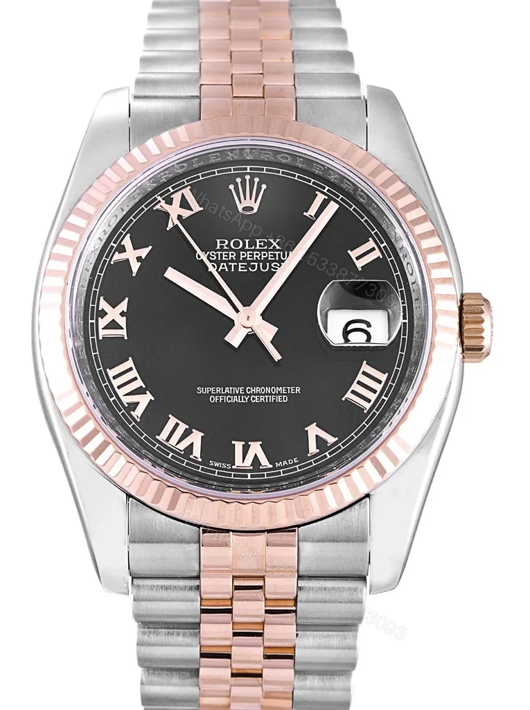 Replica Rolex Datejust Black Dial 116231 36 mm — view 1