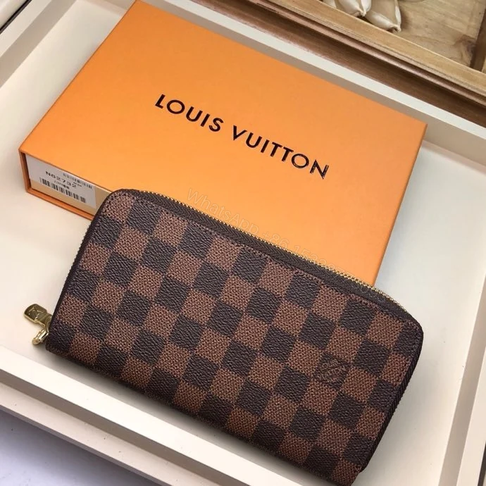 View 2 of Louis Vuitton Clemence Wallet Damier Ebene Canvas