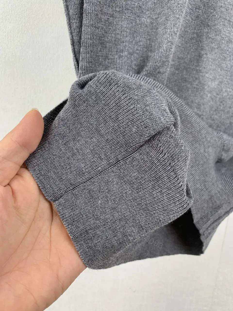 View 6 of Grey cotton polo knit polo shirt for everyday luxury