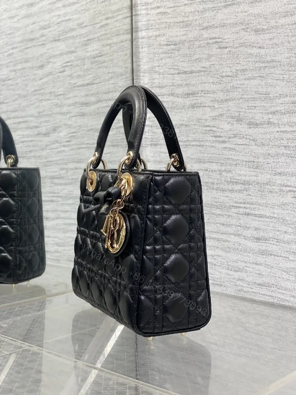 View 9 of Quilted Mini Handbag: Gold Accents, Luxury Chic