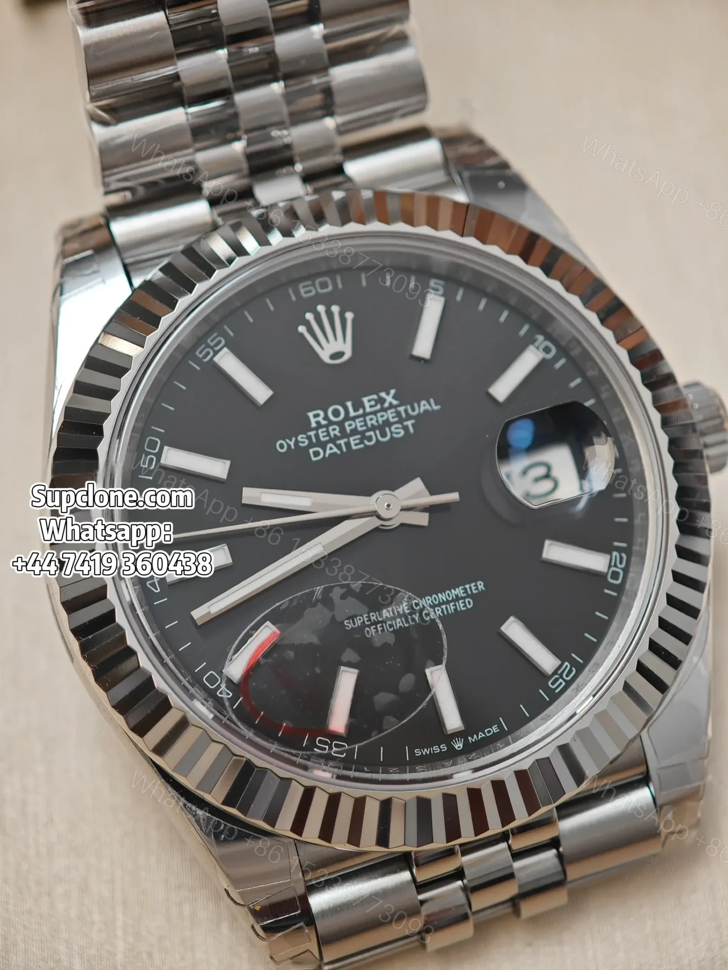 View 6 of Rolex Datejust 41 M126334 Black Dial – 1:1 Super Clone
