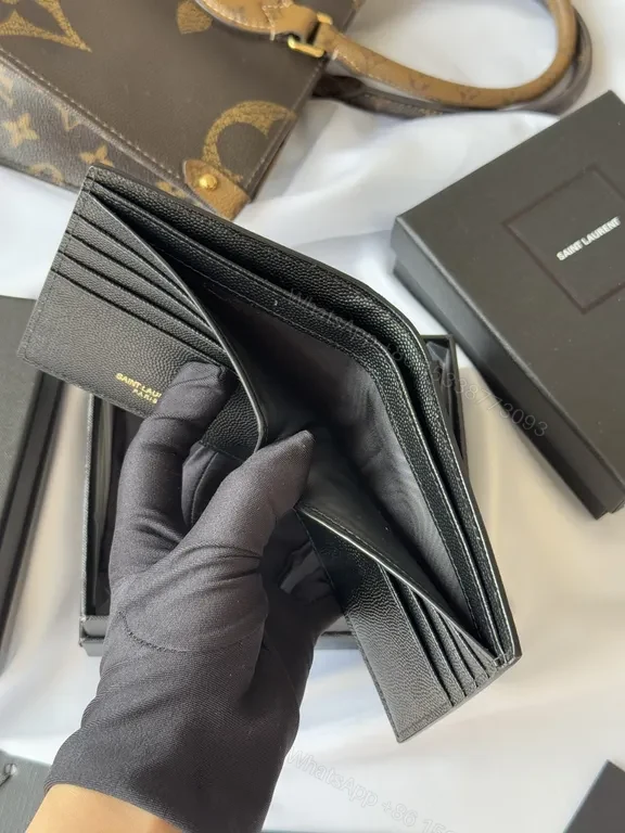 View 6 of Chic Leather Wallet: Subtle Saint Laurent-Inspired Luxury