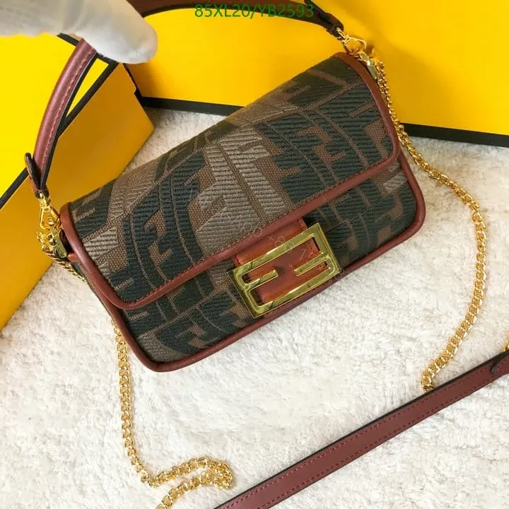 View 19 of Fendi Baguette Bag in Fish-Eye Motif Canvas YS24742 – Stylish Design