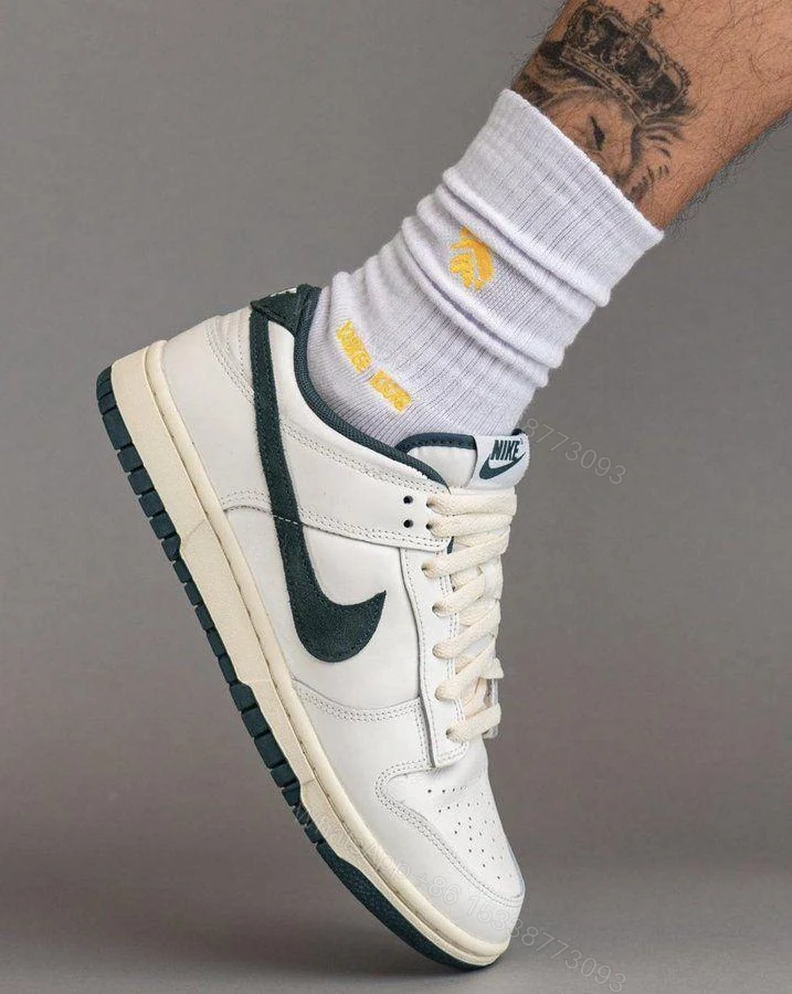 View 2 of Nike dunk white green shoes- imported 7A on sale