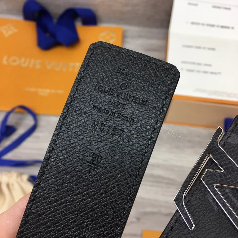 View 9 of Statement Leather Belt: LV-Inspired Buckle, All-Season Style