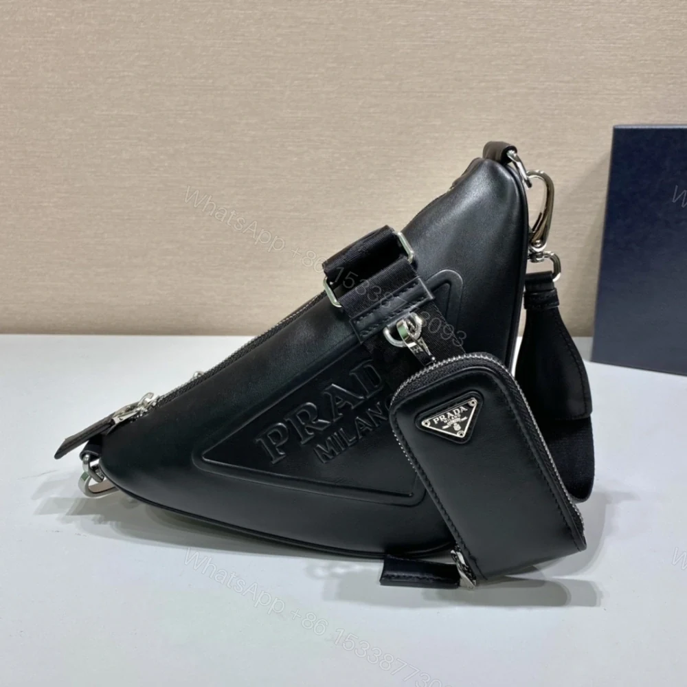 高仿Prada斜跨包1BH190黑色免檢版 — view 1