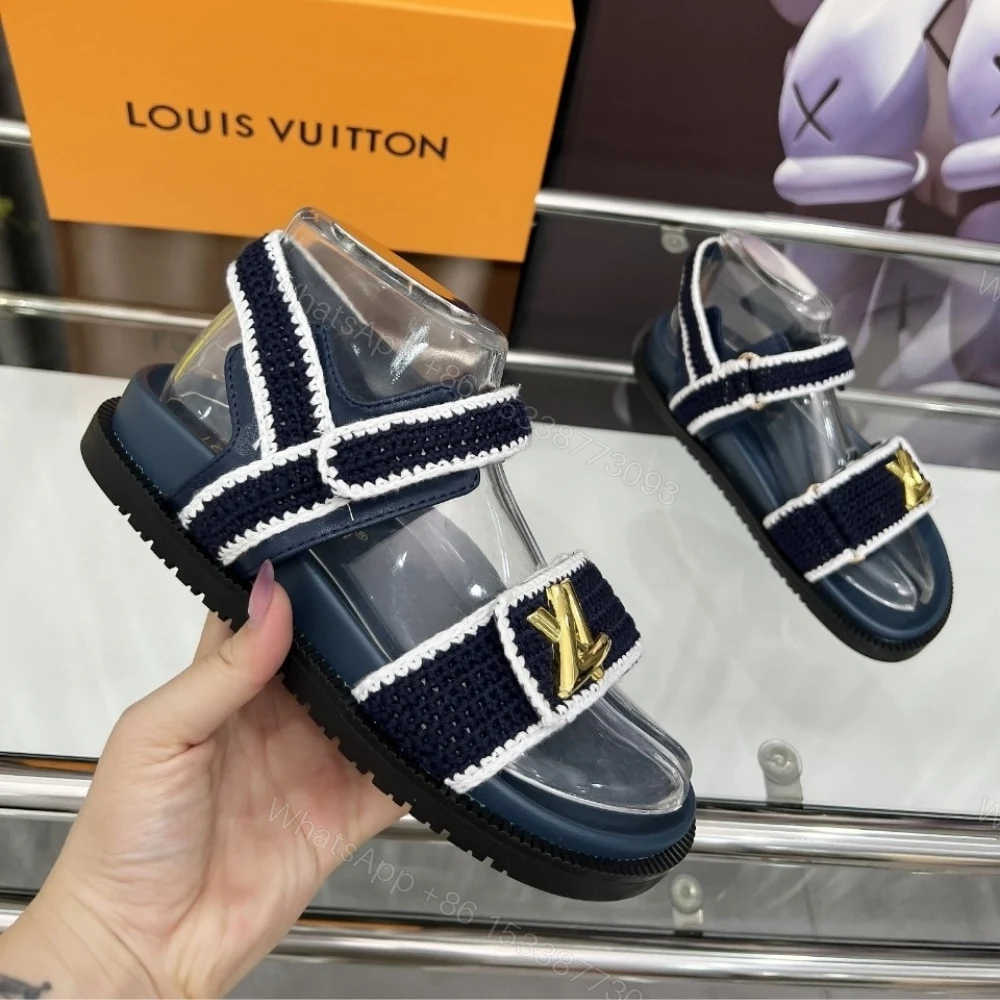 View 5 of LOUIS VUITTON LV SUNSET COMFORT SANDAL BLUE AND WHITE 1AHKI7